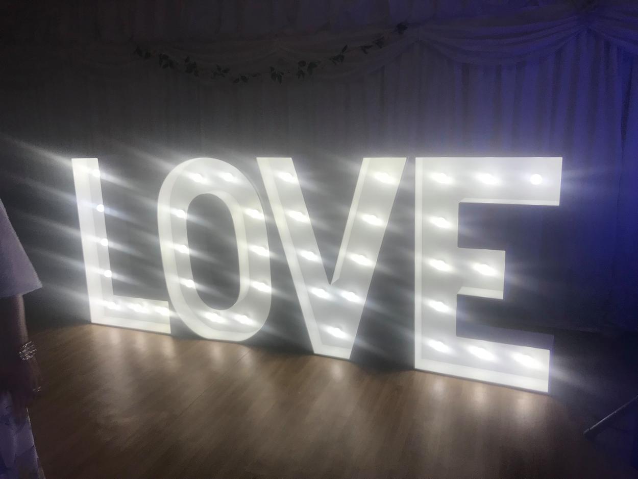 wedding dj in swansea Love Letter Lights Hire Swansea